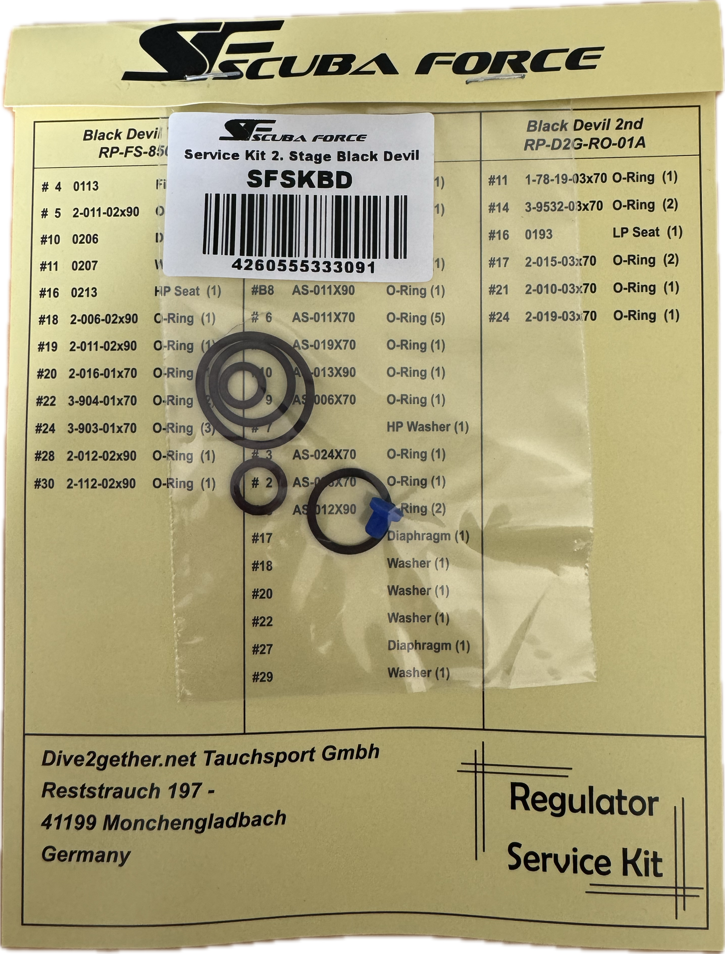 Scuba Force Black Devil Service Kit