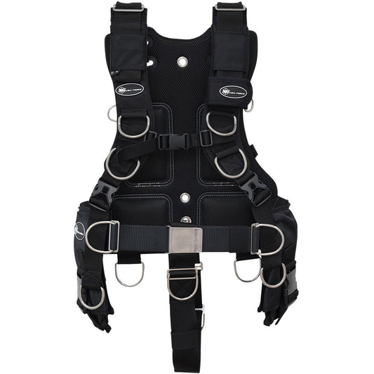 Scuba Force FZ24 Harness in black, front view