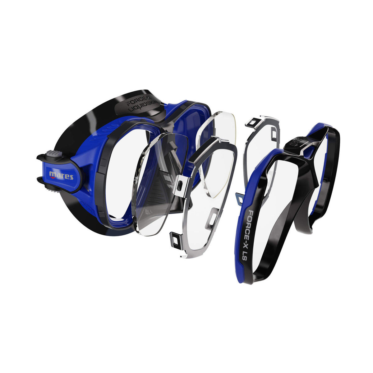 Mares FORCE-X LS blue and black mask